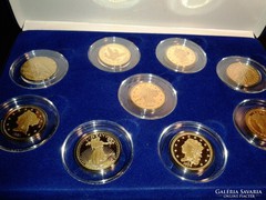 9 pcs special 24kt gold usa medal collection, exclusive american medal collection, luxury gift
