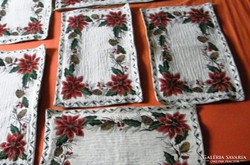 6 db textil, vászon tányér alátét 46 x 28 cm
