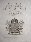 ACTA LITTERARIA MUSEI NATIONALIS HUNGARICI BUDA 1818 Unicus