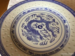 6 db Kínai rizsszemes porcelán, lapos tányér 23 cm-es