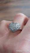 Szív alakú 925 ezüst gyűrű! Gyönyörű!
