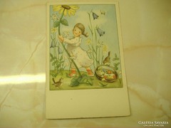 Virágtündér, postatiszta képeslap