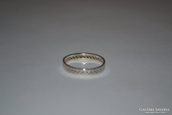 Áttört mintás ezüst karika gyűrű