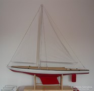 Balatoni vitorlás hajómakett, 1970-es évek, impozáns 160cm