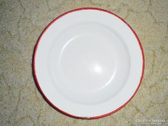 Zománcozott tányér - Bonyhád - 22 cm