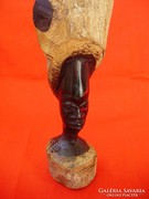 Afrikai ébenfa különleges fej szobor,büszt