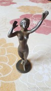 17 cm-es réz Női akt szobor 