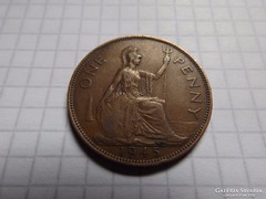 Szép Angol 1 Penny 1945 !!  
