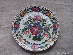 Antik Hollóházi riolit porcelán festett tányér