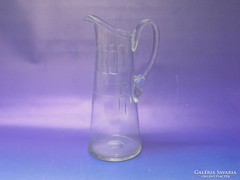 0L047 Régi szecessziós üveg vizeskancsó 29 cm
