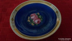 Kék rózsás régi teás csésze alj pótlásnak, tányér, tál.