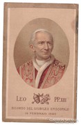 Antik Leó pápa litografált nyomtatvány 1893