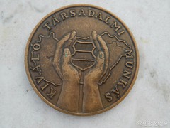 HAZAFIAS NÉPFRONT bronz emlékérem KIVÁLÓ TÁRSADALMI MUNKÁÉRT