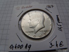 Half dollár, 50 cent, ezüst, Kennedy (7)