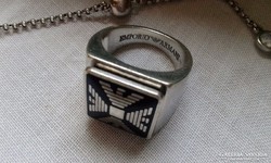 Armani ezüst pecsétgyűrű