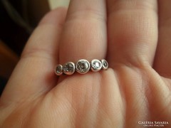 Antik aliance brill gyűrű 14 K arany, 5 tcr! button briliáns