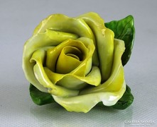 0K213 Régi Herendi porcelán sárga rózsa 1942