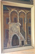 Gáspárdy Sándor festő 75 cm X 56 cm képcsarnokos keretben