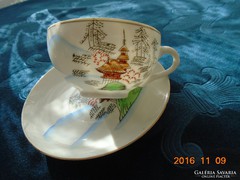 Kutani-japán tojáshéj-kávés csésze aljal-2