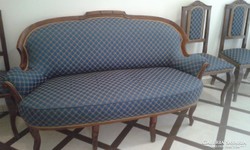 Neobarokk kanapé székkel