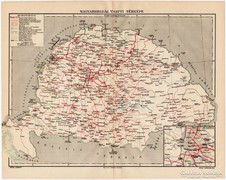 Magyarország vasúti térkép 1915, Révai lexikon