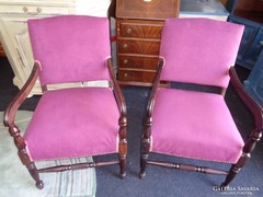 Pair of purple armchairs
