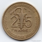 Francia Togo 25 frank, 1957