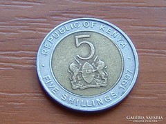 KENYA 5 SHILLINGS 1997 ARAP MOI +V