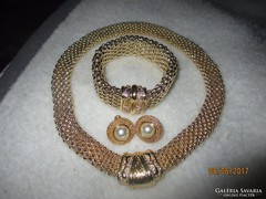 3-piece set, unique jcpenney, gold-plated jewelry