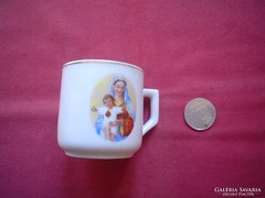 Zsolnay pici mini kicsi bögre Madonnás, Jézuskás