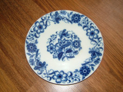 Antik eredeti kobalt bohémia cseh tányér