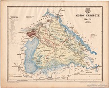 Moson vármegye térkép 1899, Magyarország atlasz (a), megye
