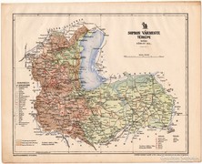 Sopron vármegye térkép 1899, Magyarország atlasz (a), megye