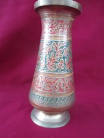 Metszett indiai réz váza 14,5 cm  1764