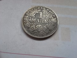 1893 "D" ezüst 1 német birodalmi márka 5,5 gramm 0,900 ritkább