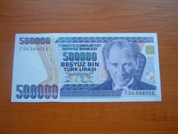 TÖRÖKORSZÁG 500.000 LÍRA 1970  (1994-2006) F SZÉRIA