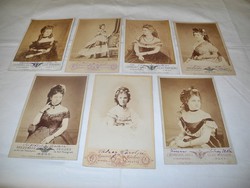 Hires magyar asszonyok dedikált fényképei 1870 körül