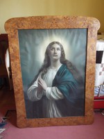 Holy image for sale from the early period of the last century, poplar-framed / Virgin Mary