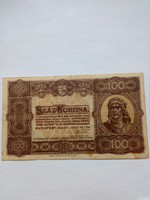 1923-as 100 korona Magyar Pénzjegynyomda RT Budapest