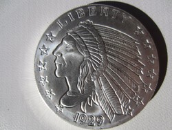 USA Incuse indián - Sas 1929 2 uncia ezüst érme 0.999 RITKA, SZÉP