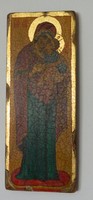 STELLA ikonfestő kézzel festett másolat eredeti technikával: ISTENANYA A GYERMEK JÉZUSSAL 16. sz.