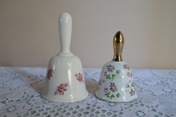 2 darab Gyönyörű Angol Porcelán Csengő/ Csengettyű