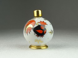 0N458 Retro orosz porcelán kakasos parfümös tégely