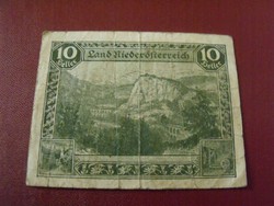 Ausztria 10 heller szükségpénz 1920