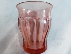 Régi rózsaszín kávéházi pohár 