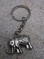 Silver colored elephant keychain - also a gift