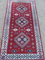 Kaukázusi mintás kézi csomózású keleti gyapjú szőnyeg eladó 173cmx82cm