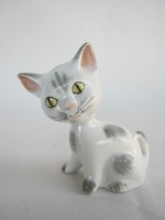 Aquincumi porcelán mozgatható fejű cica macska