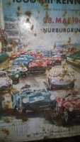 Retro reklám tábla "nürburgring 1961" eredeti
