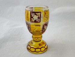 N276 Régi biedermeier színezett pohár